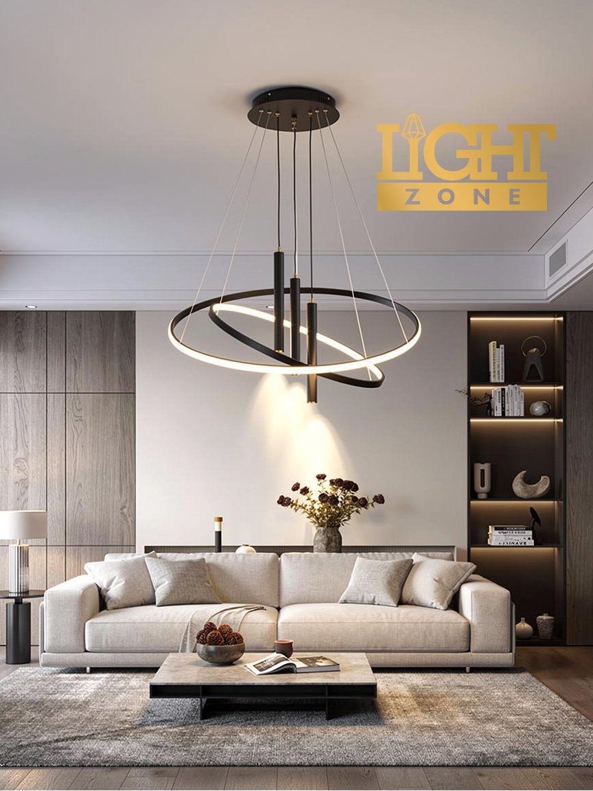 modern minimalist ring chandelier