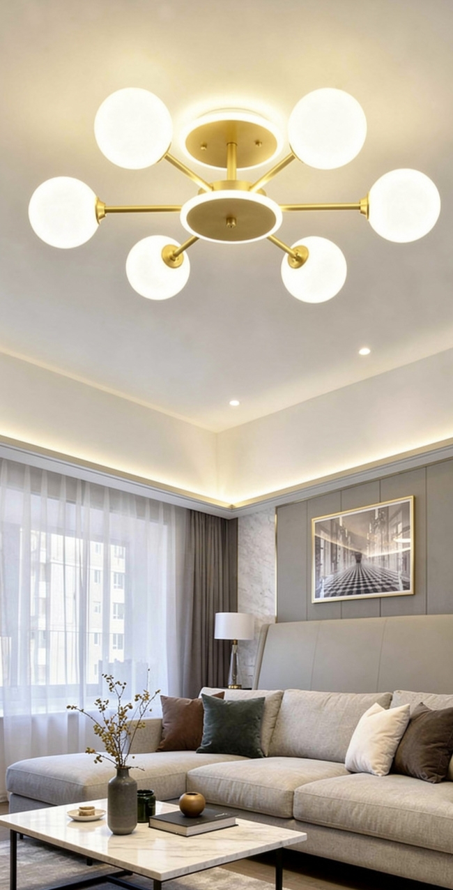 6 BALLS NORDIC CHANDELIER