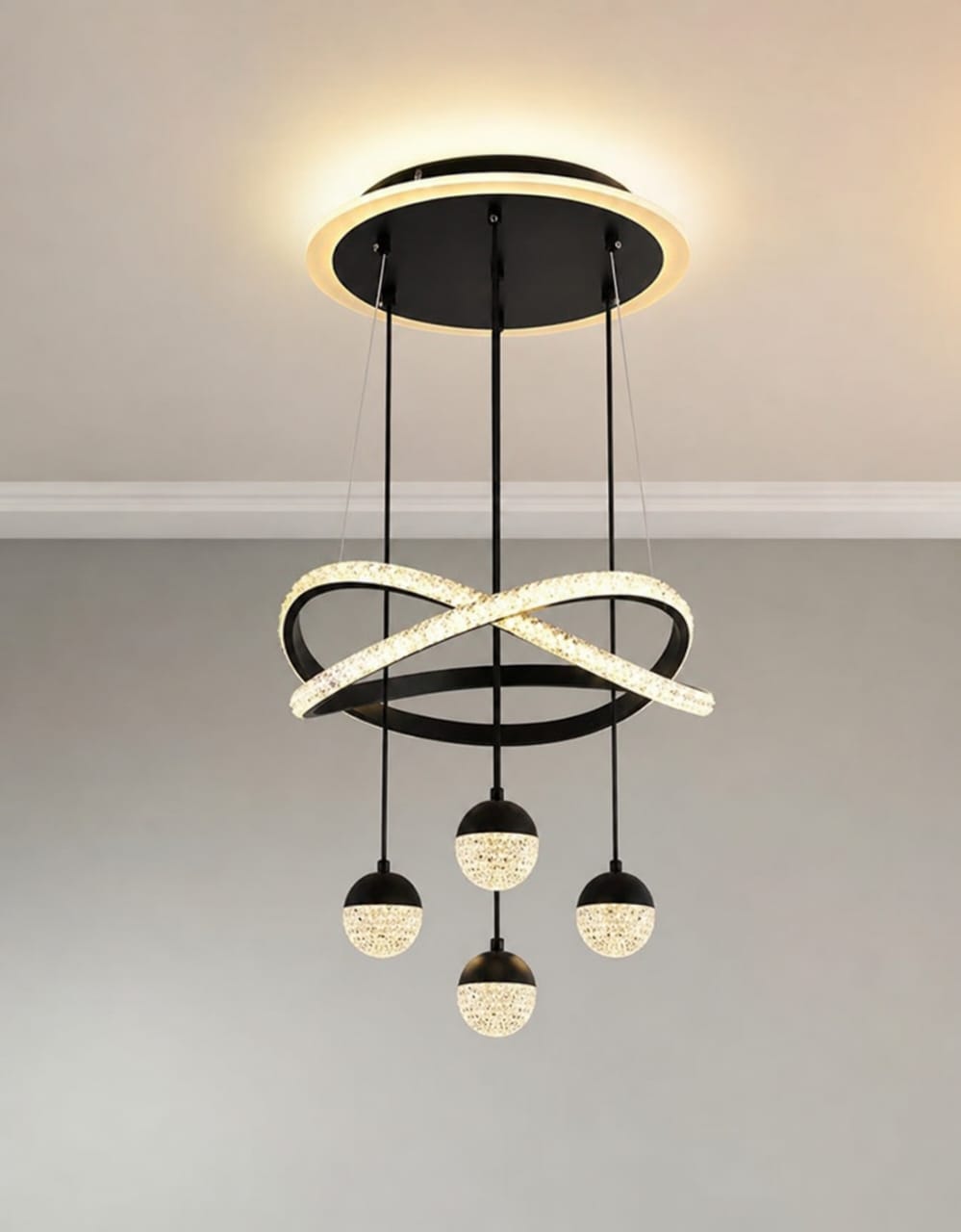 BLACK modern luxury pendant chandelier